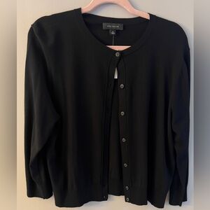 Ann Taylor Classic Black Button-Up Cardigan